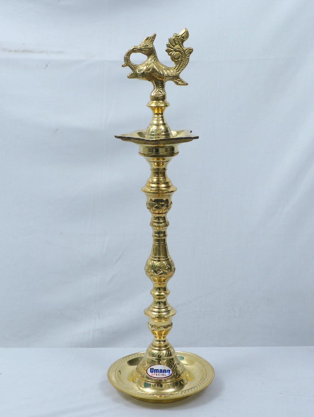 Brass Peacock Diya Stand