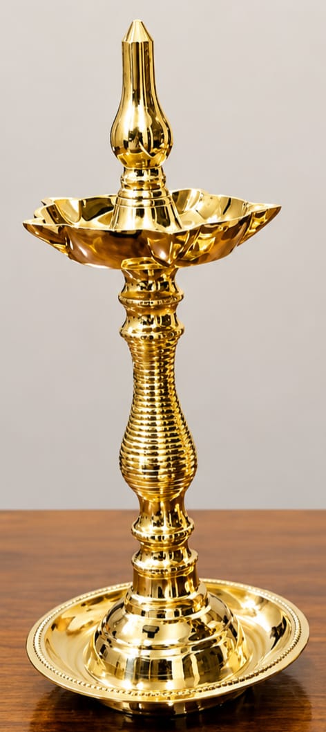 Brass Lotus Diya Stand