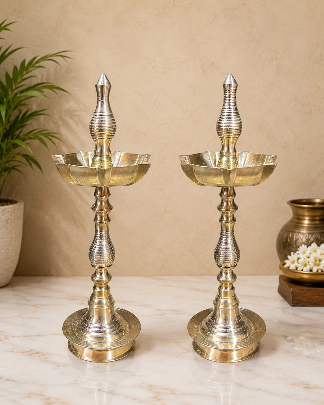 Brass Traditional Diya Stand
