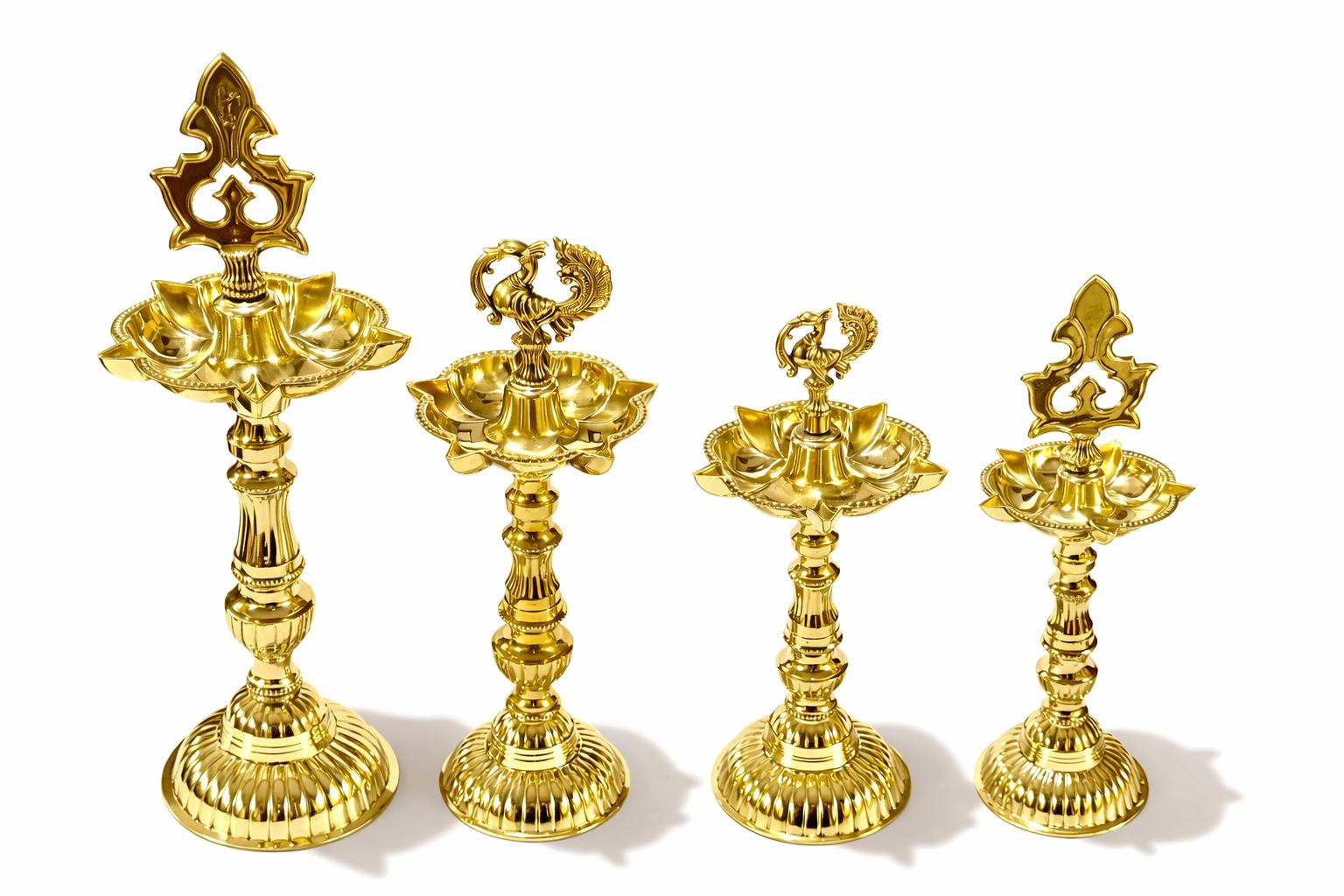 Brass Designer Diya Stand (Traditional Series)